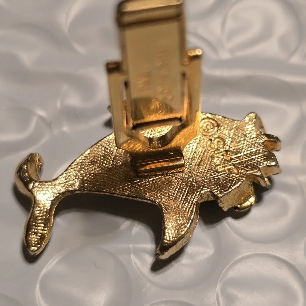 VTG 1969‎ Charlie The Starkist Tuna SINGLE CUFFLINK ONLY Signed SKF Gold Tone
